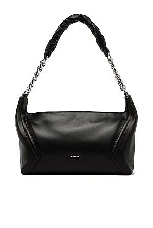 MEDIUM HOBO SOFT KNOT - black