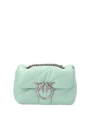 MINI LOVE BAG PUFF MAXI QUILT – mint green silver