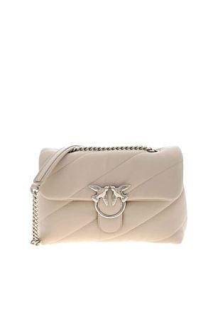 MINI LOVE BAG PUFF MAXI QUILT – creme silver
