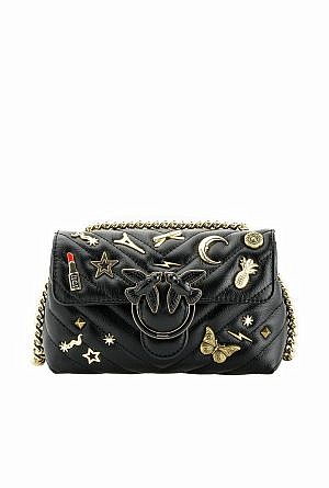 MINI LOVE BAG PUFF PINS - black