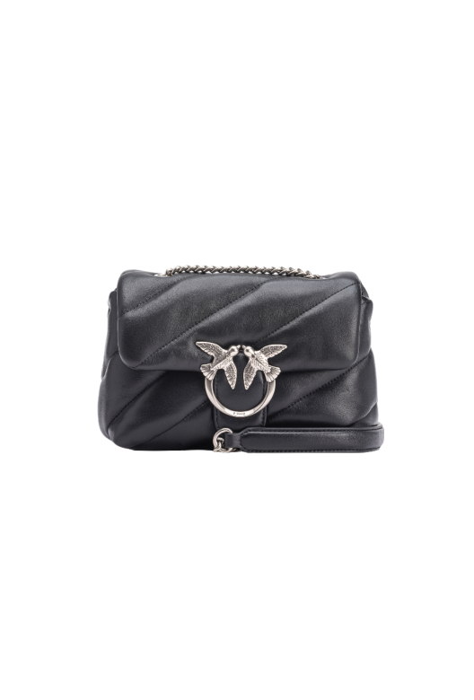 MINI LOVE BAG PUFF MAXI QUILT - black/silver