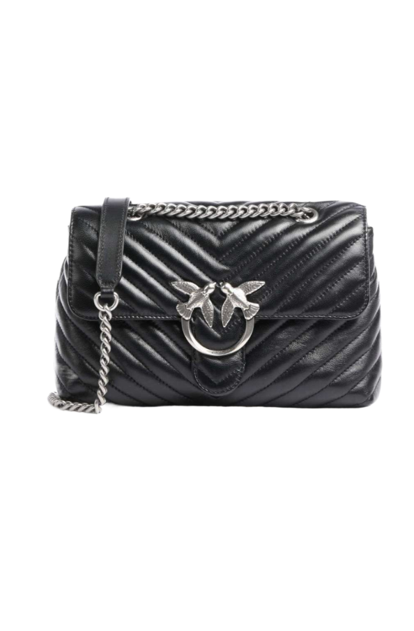 LADY LOVE BAG PUFF - black silver