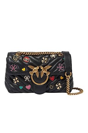 LADY LOVE BAG PUFF PINS – black