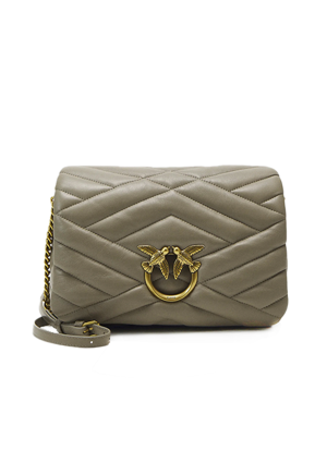 LOVE CLICK PUFF GRAPHIC QUILTED - green gray
