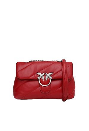 CLASSIC LOVE BAG PUFF MAXI QUILT - red silver