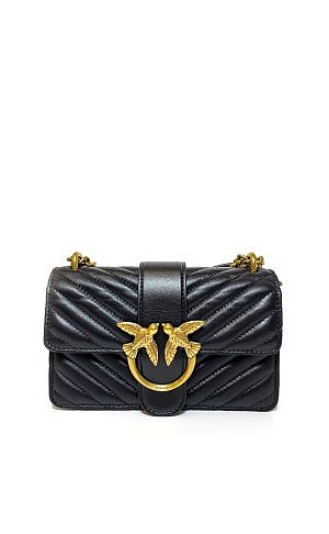 MINI LOVE BAG ICON V QUILT – black
