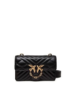 MINI LOVE BAG ICON V QUILT MIX - black